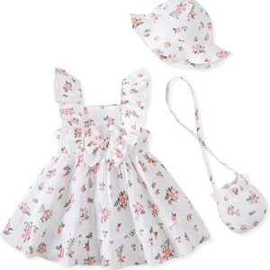 Mioglrie Baby Girl Clothes Newborn Dress Summer Toddler Girls' Clothing Casual Sundress with Cute Bag Infant Outfits