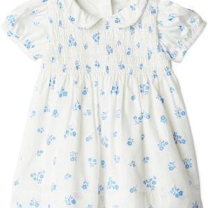 Vibebox Baby Girl Ruffle Sleeveless Dresses Newborn Girls Summer Button Dress Birthday Gifts Clothes with Cute Hat and Bag